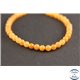 Perles semi précieuses en aventurine - Rondes/4 mm - Orange light