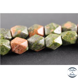 Perles en unakite - Pépites/9mm