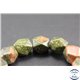 Perles semi précieuses en unakite - Pépites/9 mm - Vert rose