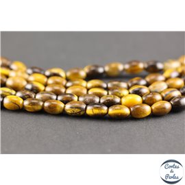 Perles en oeil de tigre - Olives/6mm