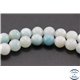 Perles semi précieuses en amazonite - Rondes/8 - 9 mm - Aquamarine light - Grade A