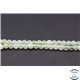 Perles semi précieuses en serpentine - Rondes/4 mm - Vert pâle