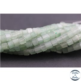 Perles en aventurine verte - Cubes/4mm