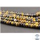 Perles semi précieuses en oeil de tigre - Roues/8 mm - Marron