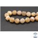 Perles semi précieuses en pierre de soleil - Pépites/7 mm - Rose saumon
