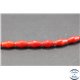 Perles semi précieuses en corail - Toupies/4 - 5 mm - Rouge