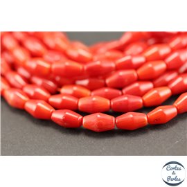 Perles en corail rouge - Toupies/4-5mm