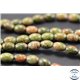 Perles semi précieuses en unakite - Olives/6 mm - Vert rose