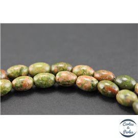 Perles en unakite - Olives/6mm