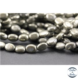 Perles en pyrite - Ovales/8mm