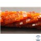 Perles semi précieuses en agate - Cubes/4 mm - Rouge feu