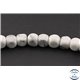 Perles semi précieuses en howlite - Cubes/8 mm - Blanc marbré