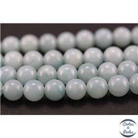 Perles semi précieuses en amazonite - Rondes/8 mm - Turquoise light - Grade AA