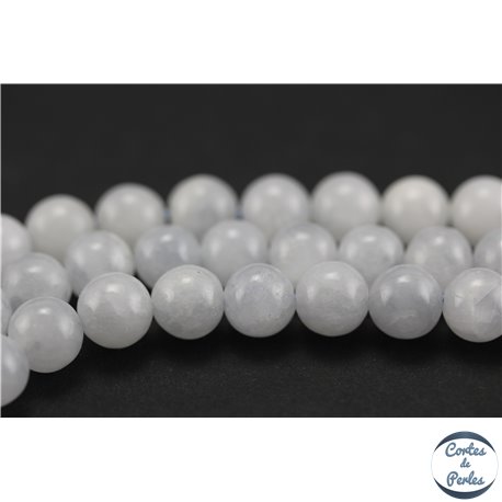 Perles en calcite bleue claire du Brésil - Rondes/8mm - Grade A