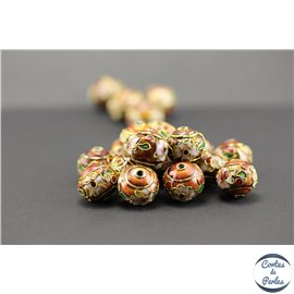 Perles chinoises cloisonnées - Roues/12 mm - Cuivré