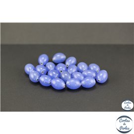 Perles indiennes en verre - Ovales/13 mm - Lavande