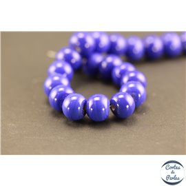 Perles indiennes en verre - Roues/10 mm - Bleu lapis