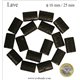 Perles de Lave - Tube/16 mm - Noir