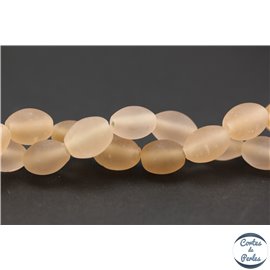 Perles indiennes en verre - Ovales/13 mm - Pêche