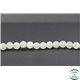 Perles semi précieuses en bowénite - Rondes/8 mm - Vert blanc