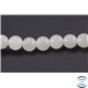 Perles semi précieuses en bowénite - Rondes/8 mm - Vert blanc