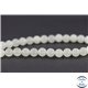 Perles semi précieuses en bowénite - Rondes/8 mm - Vert blanc