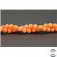 Perles semi précieuses en corail - Rondes/6 mm - Citrouille