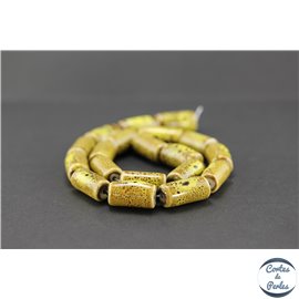 Perles en céramique - Tubes/10 mm - Curry