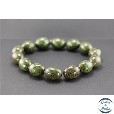 5 Céramique Perles Environ 12 mm Safran