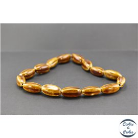 Perles en céramique - Ogives/25 mm - Marron teck