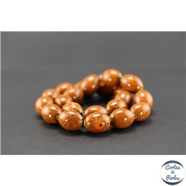 Perles en céramique - Olives/18 mm - Safran
