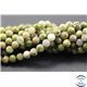 Perles semi précieuses en unakite - Rondes/4 mm - Vert rose