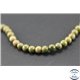Perles semi précieuses en unakite - Rondes/4 mm - Vert rose