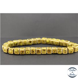 Perles en céramique - Cubes/13 mm - Curry