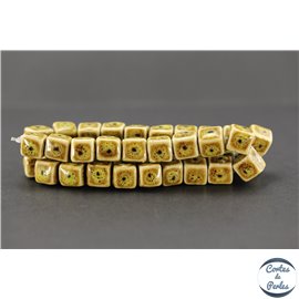 Perles en céramique - Cubes/10 mm - Curry