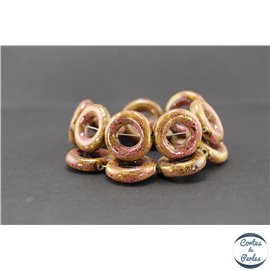 Perles en céramique - Donuts/26 mm - Vieux rose
