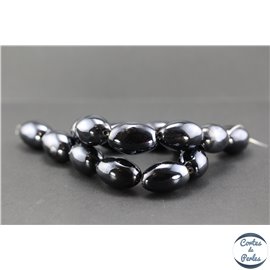 Perles en céramique - Olives/26 mm - Noir bleuté