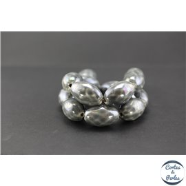 Perles en céramique - Olives/17 mm - Gris