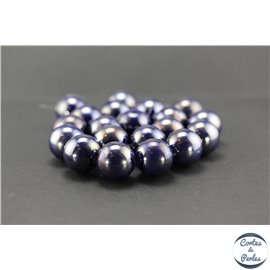 Perles en céramique - Rondes/20 mm - Dark violet