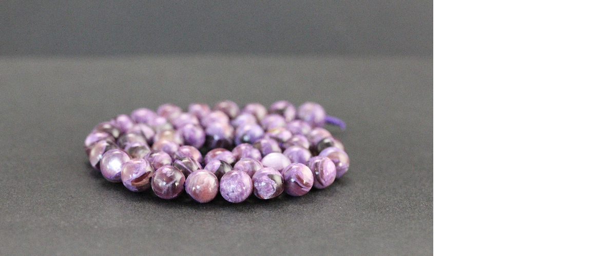 Perles en lépidolite