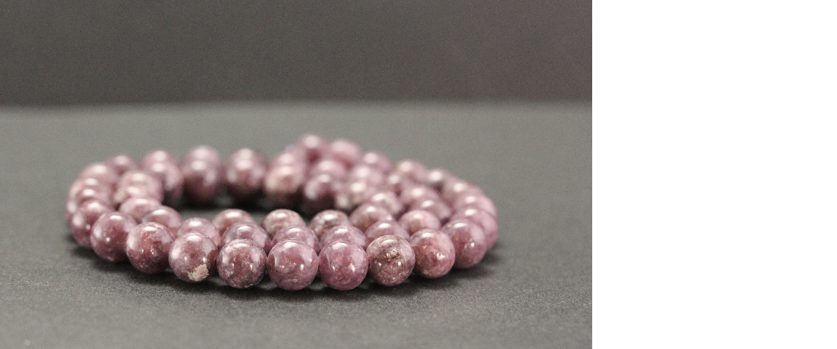 Perles en lépidolite